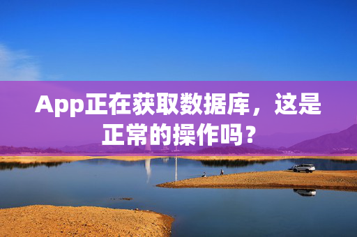 App正在获取数据库，这是正常的操作吗？