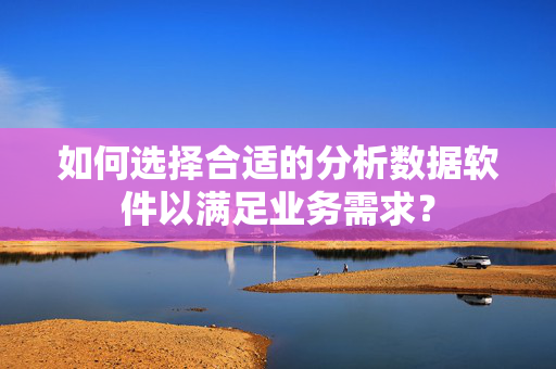 如何选择合适的分析数据软件以满足业务需求？